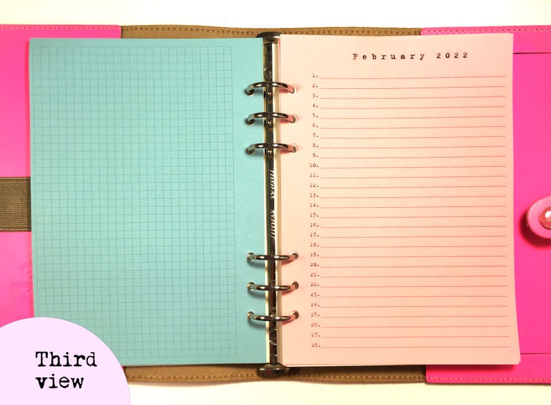 Month on 4 Pages Planner Refill image 3