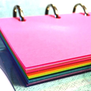 Mini 3 Ring Planner Paper, Rainbow, 54 or 108 Sheets