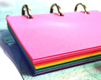 Mini 3 Ring Planner Paper, Rainbow, 54 or 108 Sheets