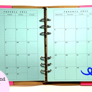 Month on 4 Pages Planner Refill image 2