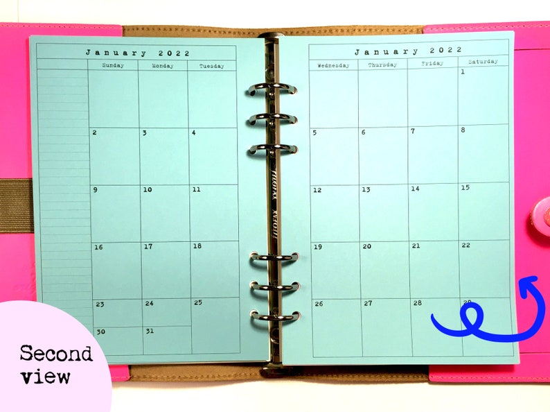 Month on 4 Pages Planner Refill image 2