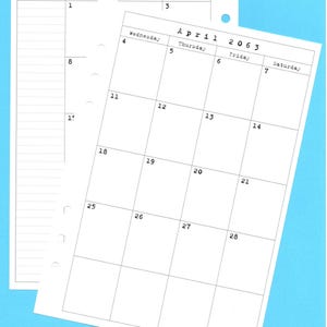 May include: A blank calendar page for April 2063. The calendar is divided into seven columns for each day of the week, starting with Sunday and ending with Saturday. The calendar is numbered from 1 to 28.