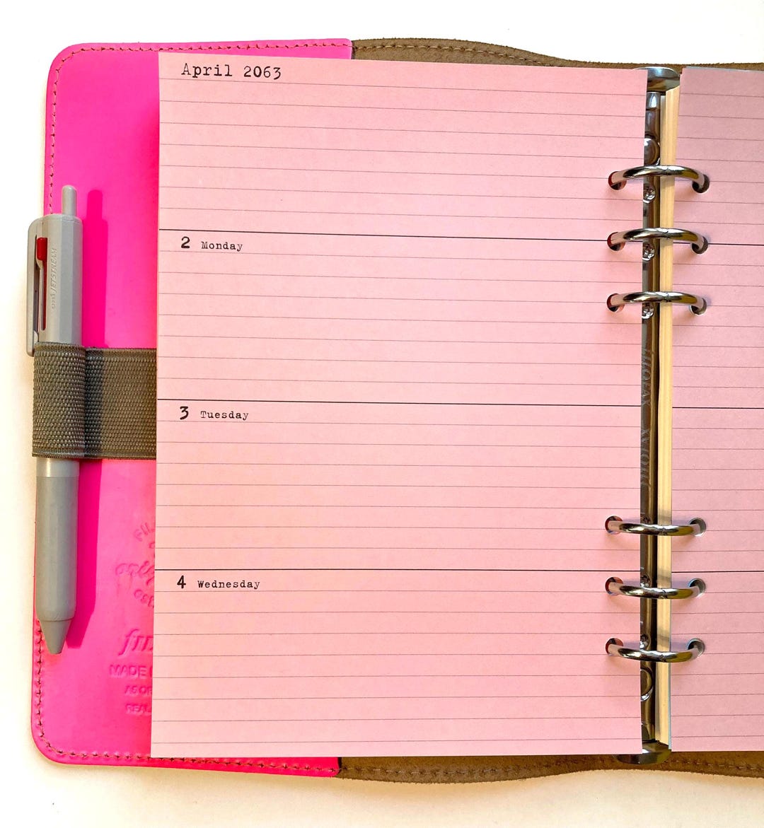 Horizontal Lined Week on 2 Pages Planner Refill, 6 or 12 Months, Disc ...