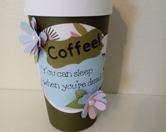 Coffee To-Go Gift Box "You can sleep when you're dead" - Free Shipping