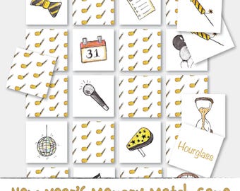 New Years Memory Matching Game: Printable Family Fun (Digital Download)