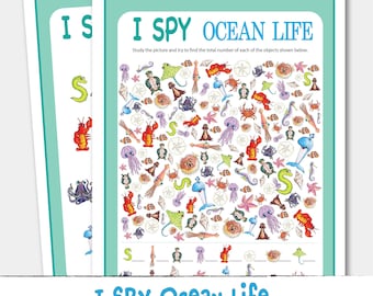 Printable Activity I SPY Ocean Life Under the Sea Summer Puzzle Game