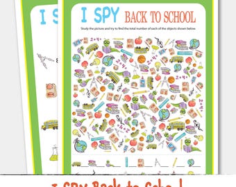 Printable I SPY Back to School Puzzle Game