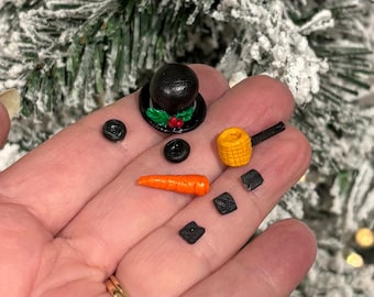 Miniature Snowman Making Kit Dollhouse 1:12 Scale