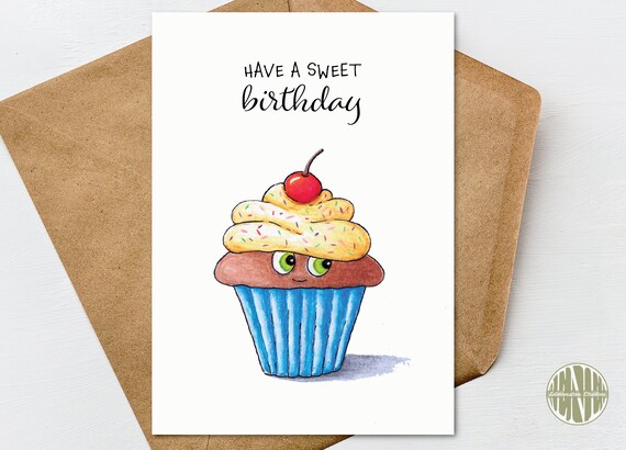Cupcake Birthday Card Googly Eyes Cupcake Birthday Card Googly Eyes