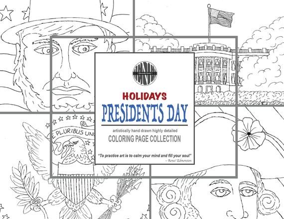 PRESIDENTS DAY Coloring Pages 4 Coloring Sheets Printable - Etsy