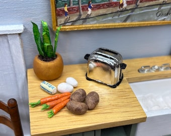 Miniature Vintage Toaster 1:12 Scale Marked England E&S on the bottom