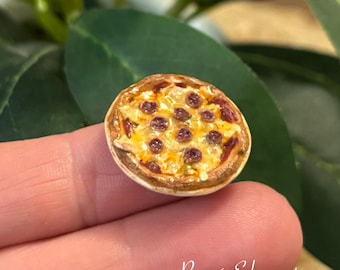 Miniature Pepperoni Pizza Pie 1:12 Scale Handmade