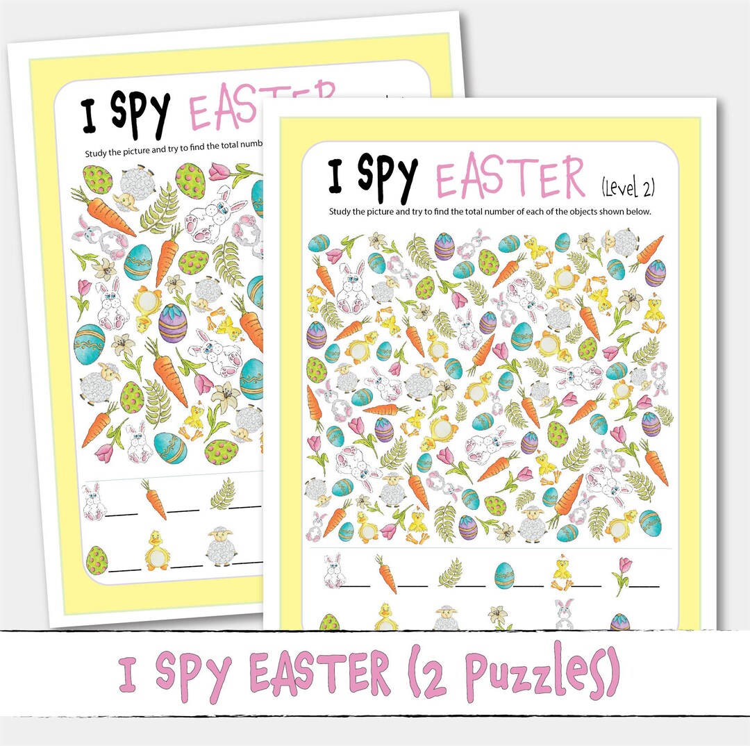 Printable I SPY Easter Puzzle Game - Etsy