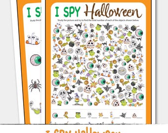 Printable I SPY Halloween Puzzle Game
