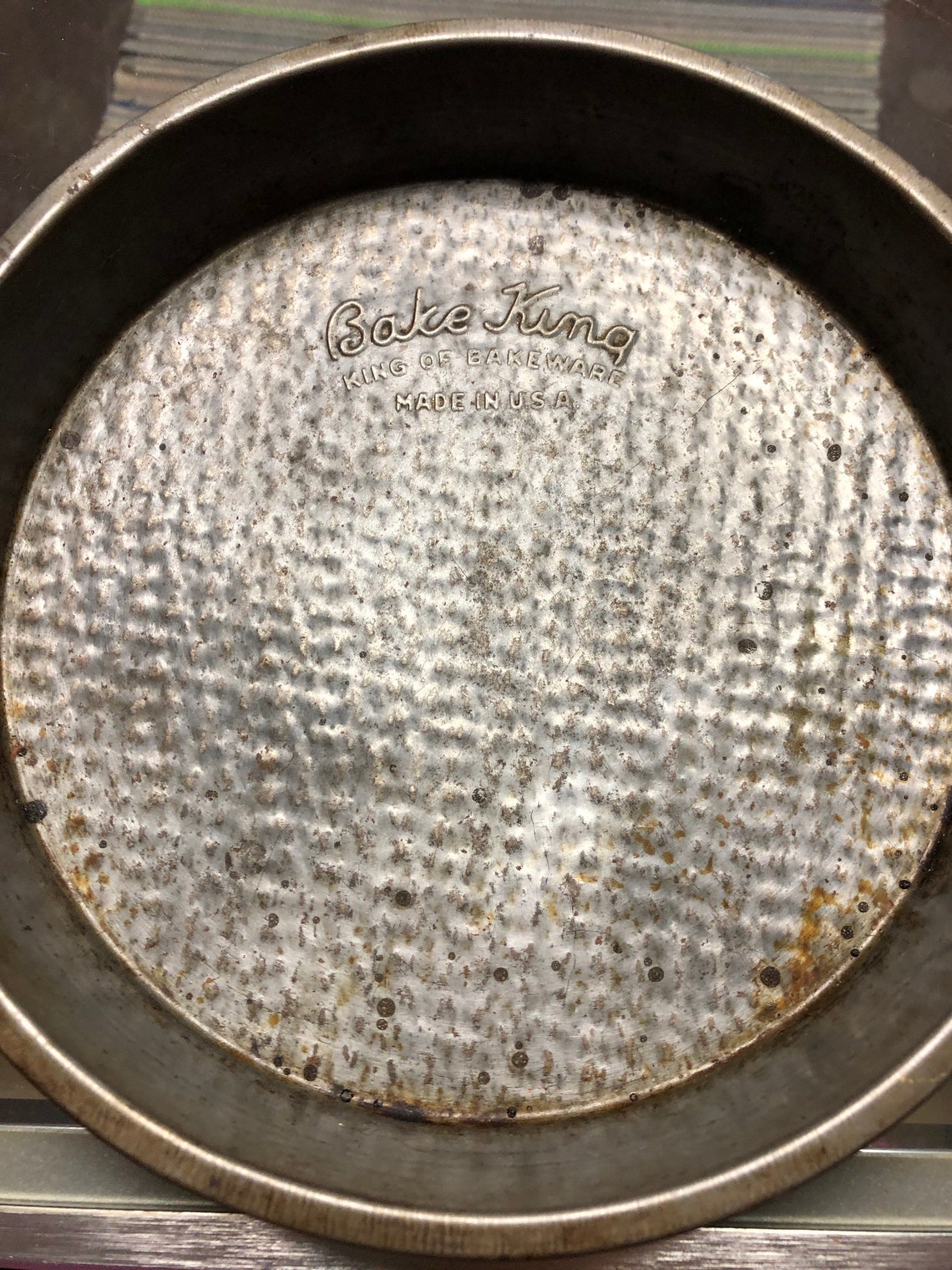 2 Vintage Bake King 9 Round Textured Cake Pans. 11/2 Deep Etsy