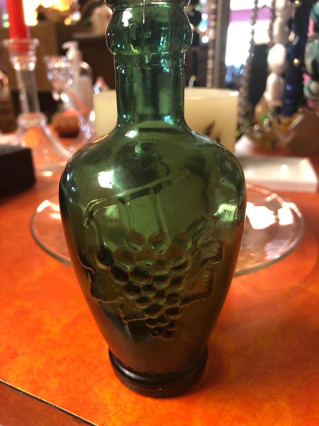 CLEARANCE SALE Cantine Vaselli Orvieto Green Glass Wine Bottle 6 Vase