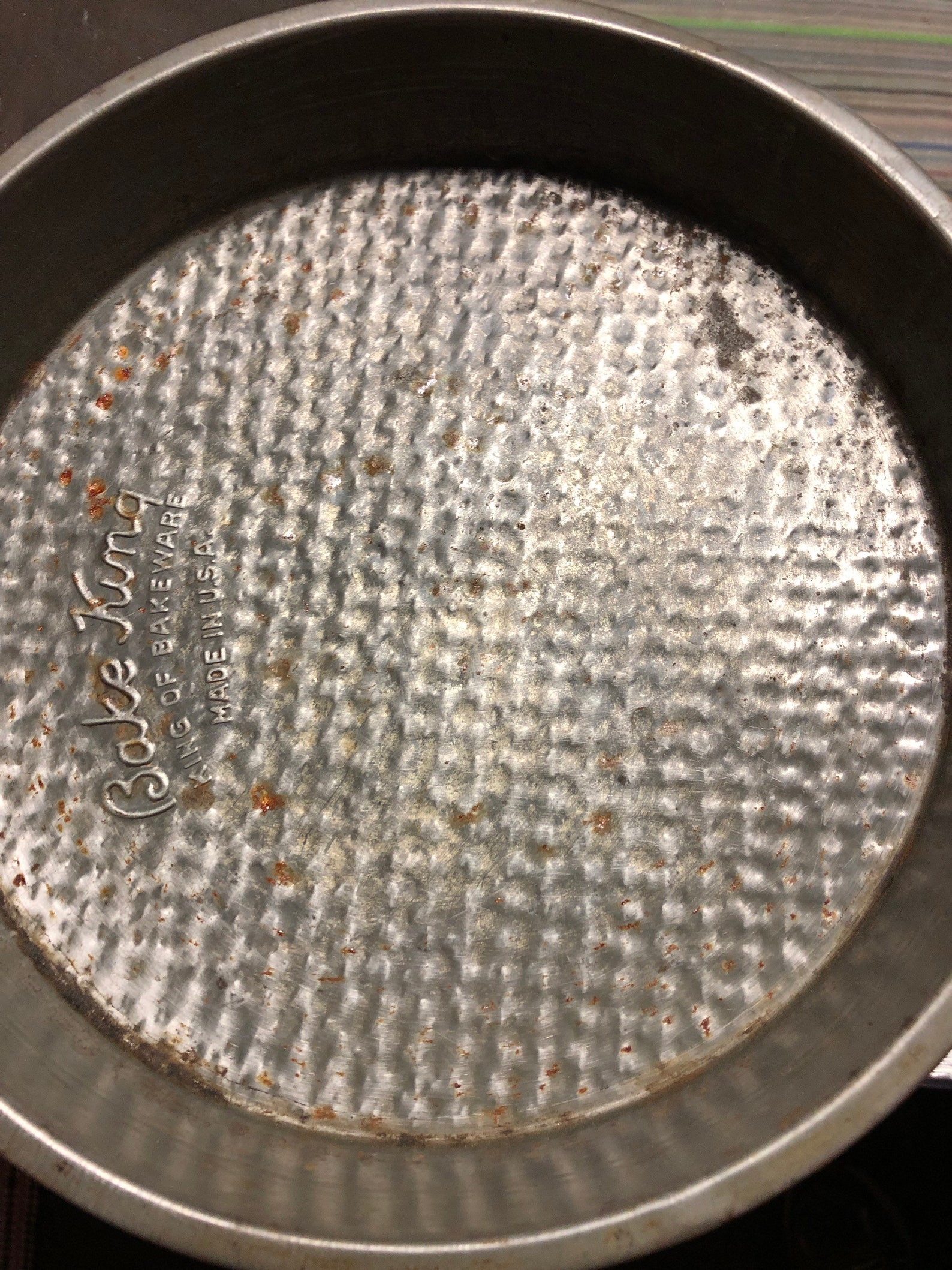 2 Vintage Bake King 9 Round Textured Cake Pans. 11/2 Deep Etsy