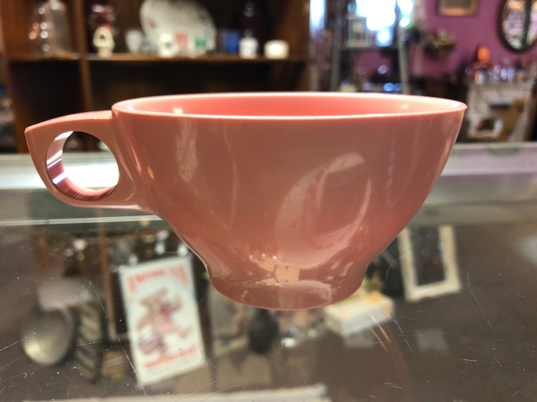CLEARANCE Midcentury Pink Melamine Teacup or Coffee Cup / Mug Etsy