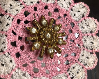 Vintage Rhinestone Brooch-Jewelry Lapel Pin