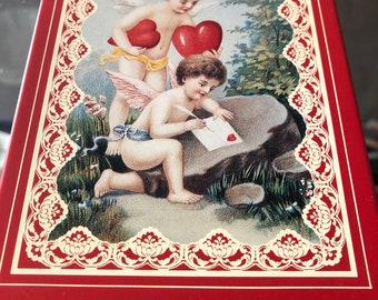 CLEARANCE - Vintage Valentines Day Tin Love Gift Postcard