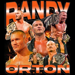 RANDY ORTON T Shirt Design. Png Digital 4500x5100 px. WWE, Boxer, Retro, 90s Vintage, Bootleg Tee. Instant Download And Ready To Print.