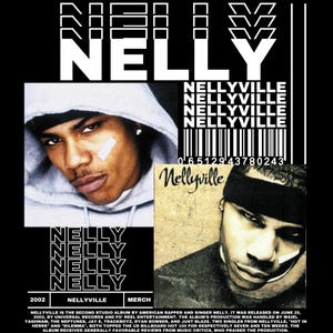 Nelly T-Shirt Design PNG: Retro 90s Rap Graphic (Digital Download 4500x5100 px)