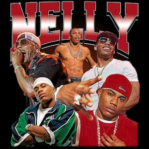 Nelly T-Shirt Design: 90s Retro Rap Tee PNG (Digital Download)