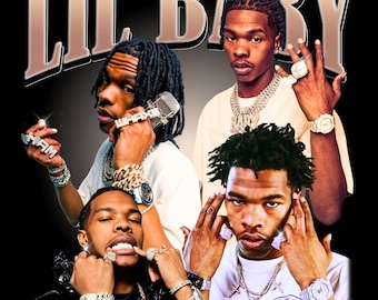 Lil Baby T-Shirt Design: Retro 90s Rap Tee (PNG Digital Download)