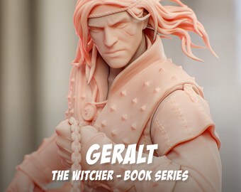 Fantasy Action Figurine – Handpainted Resin Figure or DIY Model Kit, inspired by The Witcher Book Series Geralt of Rivia