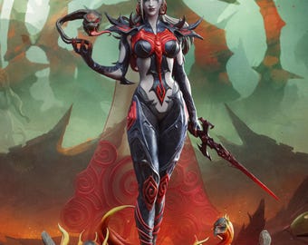 3D Model – Handpainted Collector Statue, Action Figure, inspired by Marvel Thor – Deathqueen