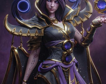 Gaming Action Figurine – Handpainted Resin Figure or DIY Model Kit, World of Warcraft Xal'atath