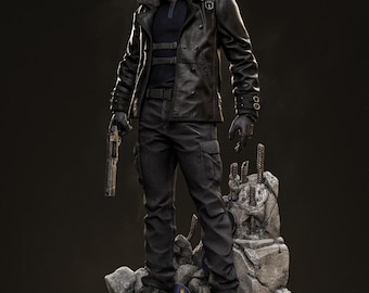 Gaming Action Figurine – Handpainted Resin Figure or DIY Model Kit, Resident Evil Requiem