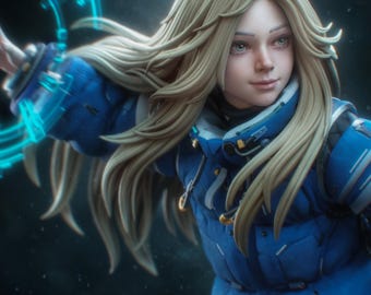 Diana 3D Model – Premium Handpainted Figure, Action Figure, inspired by Pragmata