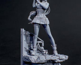 Anime Figure – Unpainted Resin Figure, Action Figure, inspired by Final Fantasy VII – Martialist