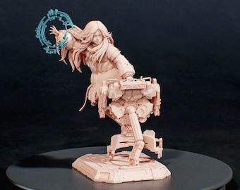 Diana – Paintable Resin Collectible, Action Figure, 3D model, inspired by Pragmata
