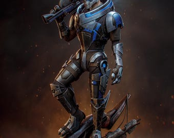 3D Model – Handpainted Resin Figure, Action Figure, inspired by Mass Effect – Marksman
