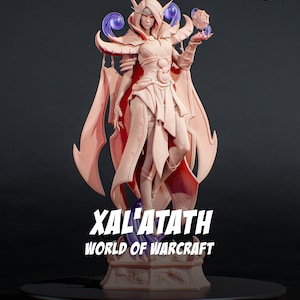 Void Priestess figure – 3D Resin Statue, Painted or DIY, inspired by Xal'atath