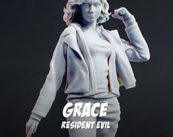 Gaming Action Figurine – Handpainted Resin Figure or DIY Model Kit, inspired by Resident Evil Grace Ashcroft