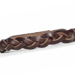 BROWN Leather BRAID Bracelet