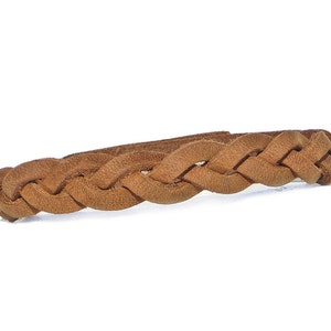 TAN Leather Braid Bracelet