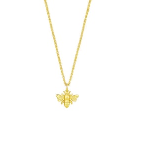 Collier abeille en or, or 14 carats, pendentif abeille, collier à superposition délicat, bijoux minimalistes, cadeau inspiré de la nature pour elle