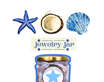 Surprise Jewelry Jar Gift Set: Mixed Rings, Earrings, Necklaces