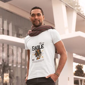 Flying Eagle Unisex T-Shirt, Nature Lover Gift, Unisex Style Tee, Soar Higher T-shirt, Wildlife Enthusiast Wear, Inkspired Creationz Design.