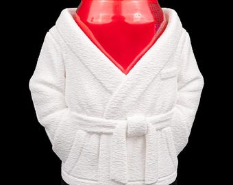 Beer Can Cozy: Soft Bathrobe Design (Novelty Drink Holder)