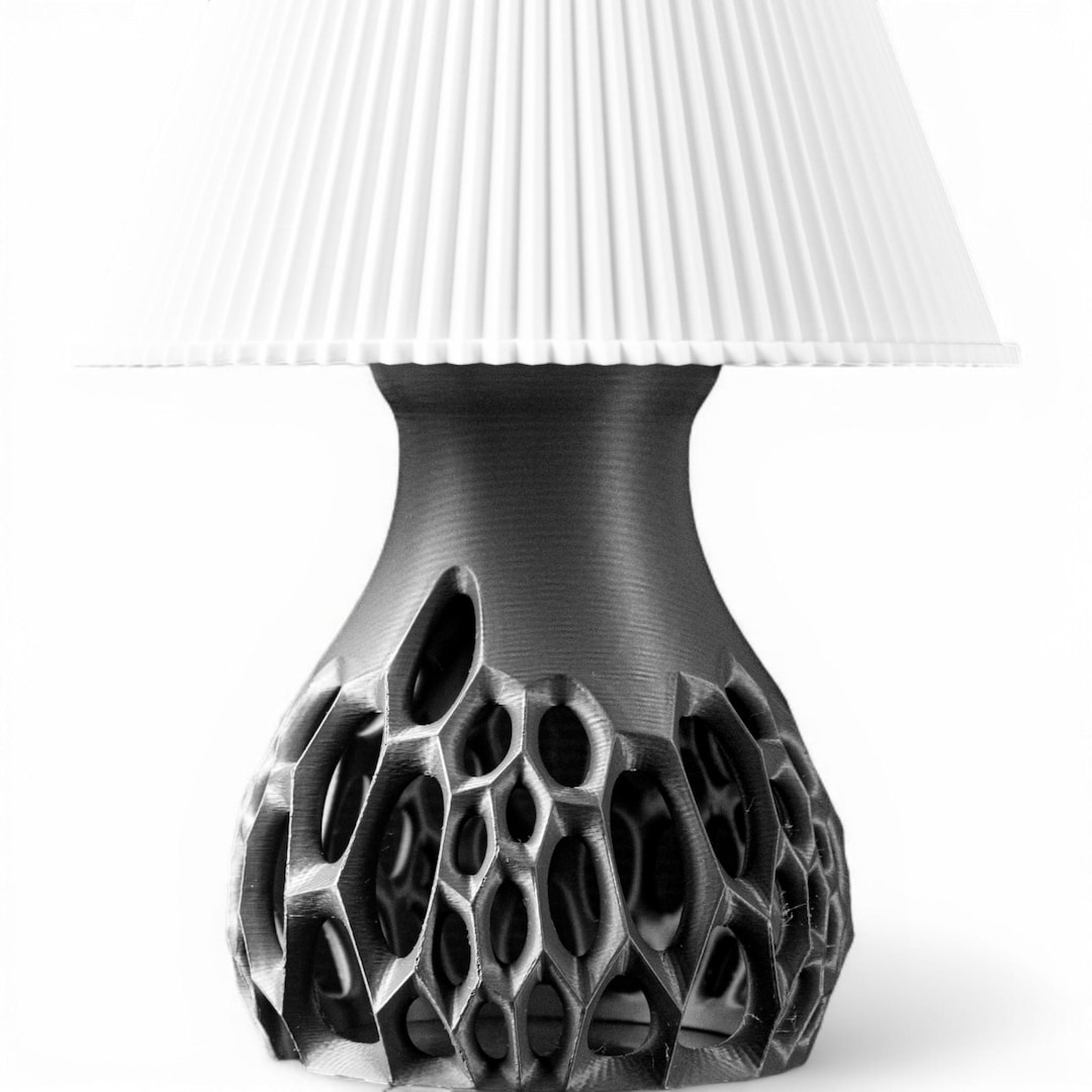 3D Printed Table Lamp Modern Organic Accent Light Etsy