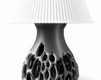 3D gedruckte Bienenwaben Tischlampe - modernes organisches Akzentlicht