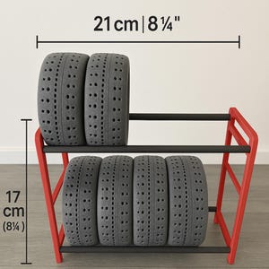 Bandenrek Schaal 1/10 - off-road en onroad RC-garageaccessoire - opbergruimte voor weegschaaldisplay, onderdelenorganizer voor RC-auto&#39;s
