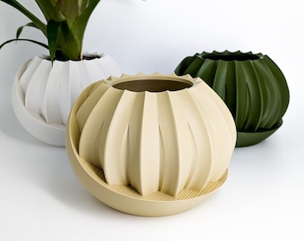 3D Printed Plant Pot with Hidden Storage & Push-Lock Compartment – Stylish Secret Stash Planter, Unique Gift for Her, Home Decor