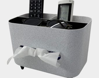 3D-geprinte tissuedoos organizer afstandsbediening houder - moderne ruimtebesparende servettenopslag voor de woonkamer