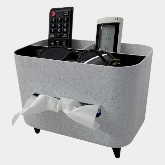 3D Gedruckter Taschentücher Box Organizer Fernbedienung Halter - Moderne platzsparende Servietten Aufbewahrung für Wohnzimmer
